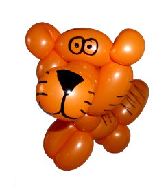 Hey du, ich bin ein Tiger aus Modellierballons