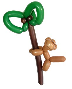 Eine tolle Luftballonfigur: der Affe an der Palme. (Hinweis: klick mich an, und ich werde größer)