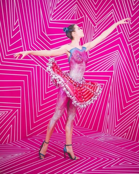 Spektakuläres Ballerina-Ballonkleid