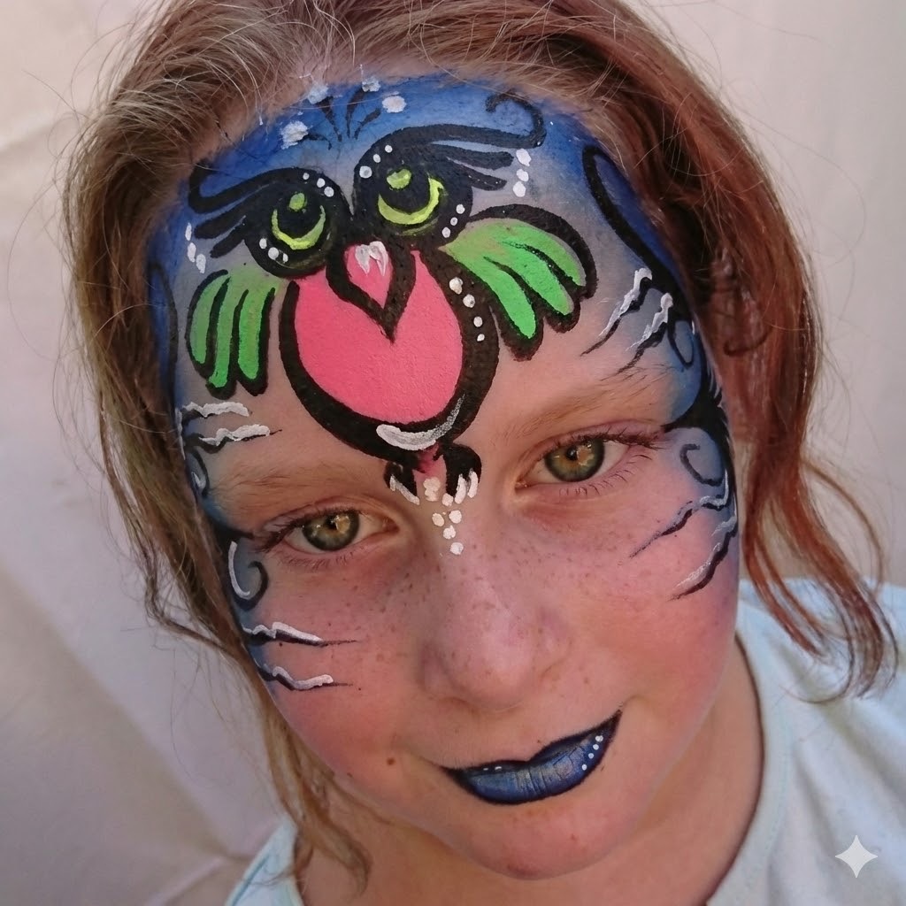 Bunter Drache - Kinderschminken von Claudi