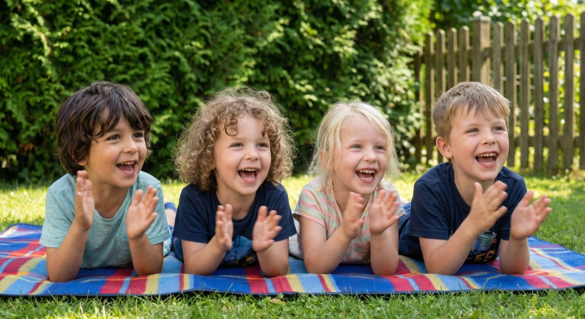 Begeisterte Kinder bei einer Zwergenparty